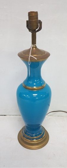 blue opaline lamp: blue opaline lamp