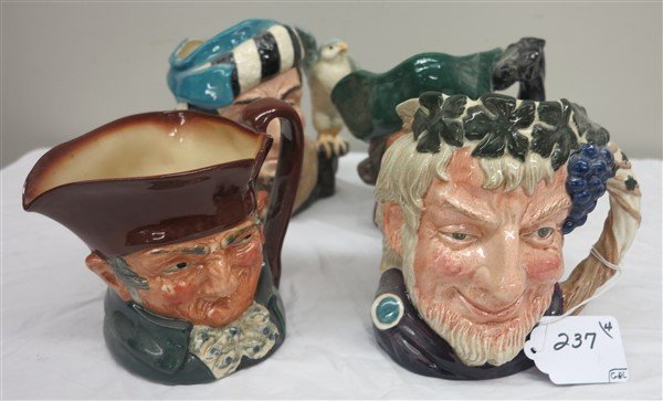4- 7" Royal Doulton tobies: 4 - 7" Royal Doulton tobies