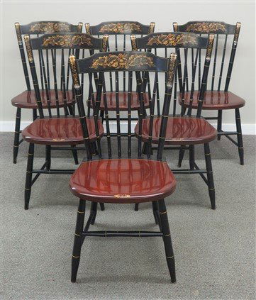 Slick clean Hitchcock table and 6 chairs: Slick clean Hitchcock table and 6 chairs