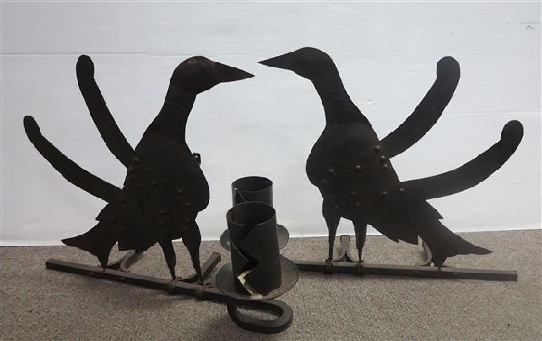 Pair folk art candle sconces (1 of 1)