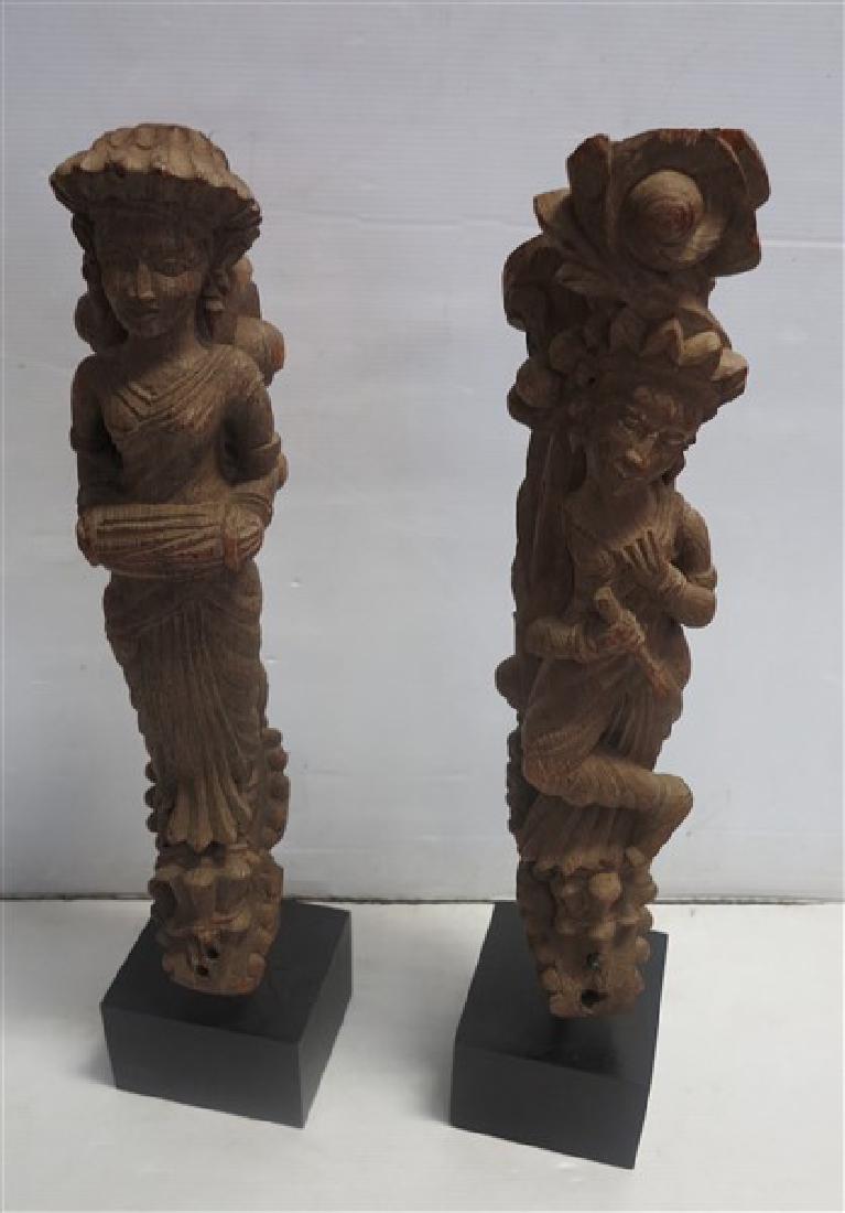 2 32" carved oriental figures (1 of 3)