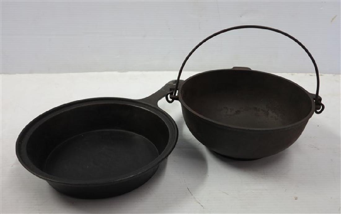 Griswold Scotch #2 Bowl & Early Frying pan: Griswold Scotch #2 Bowl & Early Frying pan