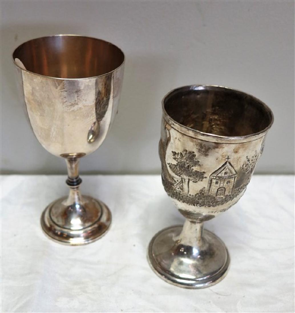 2 silver chalices: 2 silver chalices
