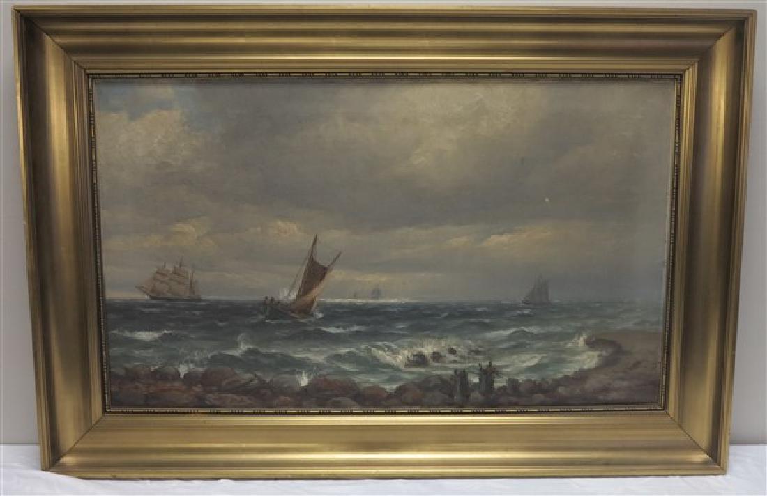 O/C Sailing ships 29" x 44": O/C Sailing ships 29" x 44"