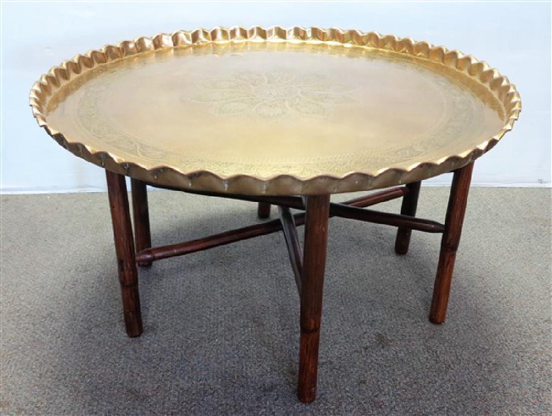 Brass Tray top table: Brass Tray top table