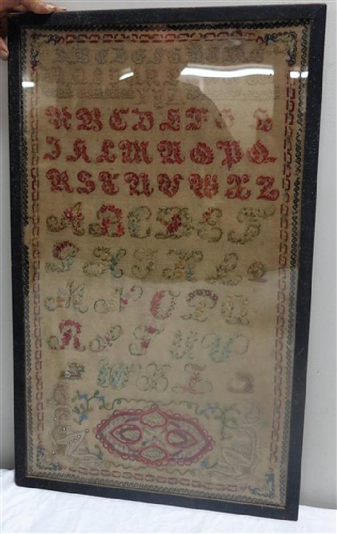 Early framed sampler: Early framed sampler