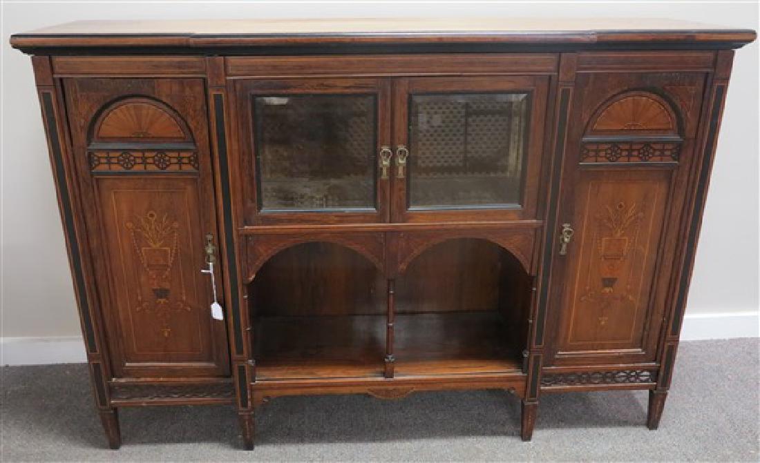 English inlaid credenza: English inlaid credenza