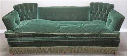 Green Mohair Sofa
