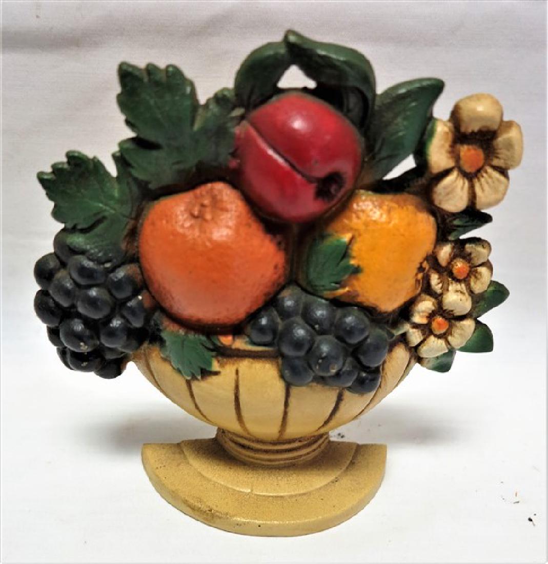 Basket of fruit doorstop: Basket of fruit doorstop