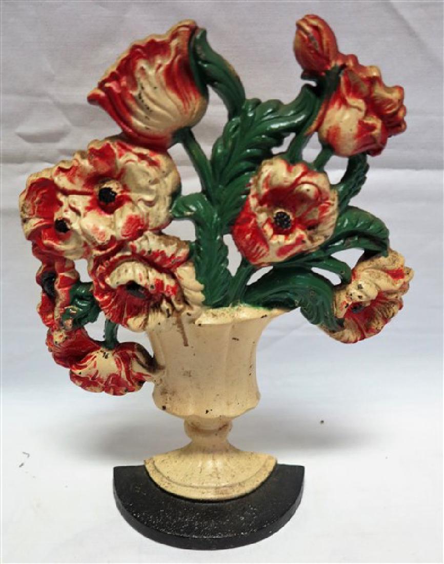 Basket of flowers doorstop: Basket of flowers doorstop