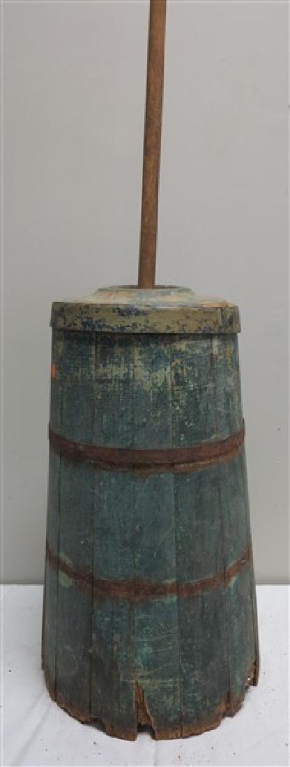 Early butter churn in paint: Early butter churn in paint