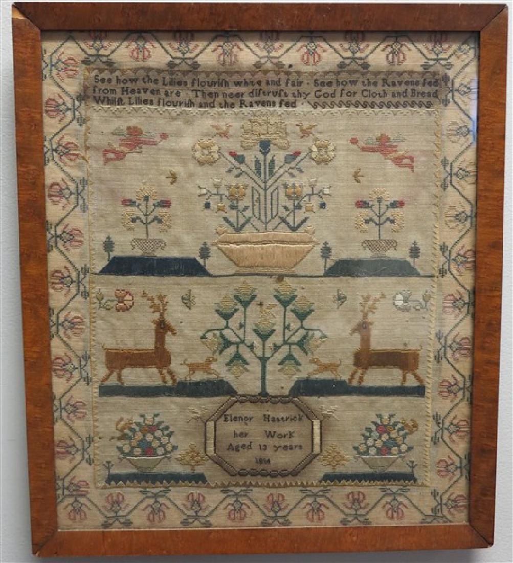 Extremely nice sampler dated 1814: Extremely nice sampler dated 1814