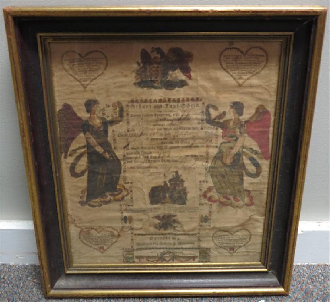 19th century fraktur dated 1819: 19th century fraktur dated 1819