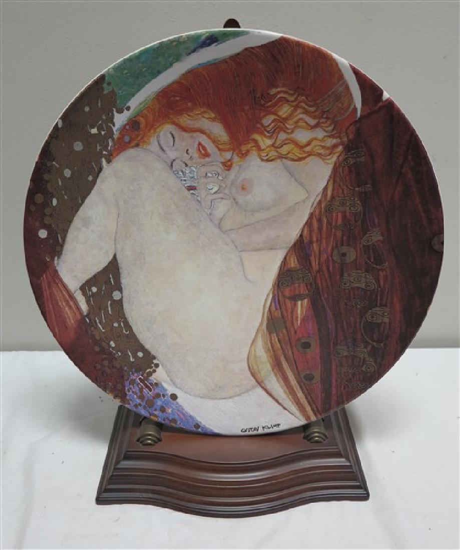 Painted charger Gustav Klimt: Painted charger Gustav Klimt