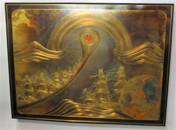 Bernard Rohn coppered panel: Bernard Rohn coppered panel