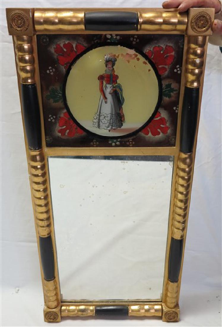 3 antique American 2 part mirrors: 3 antique American 2 part mirrors