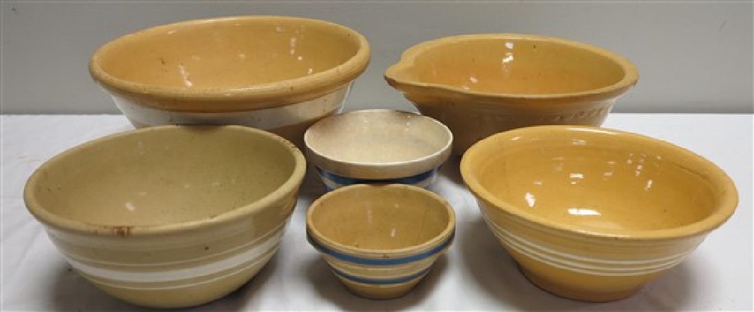 6 yelloware bowls: 6 yelloware bowls