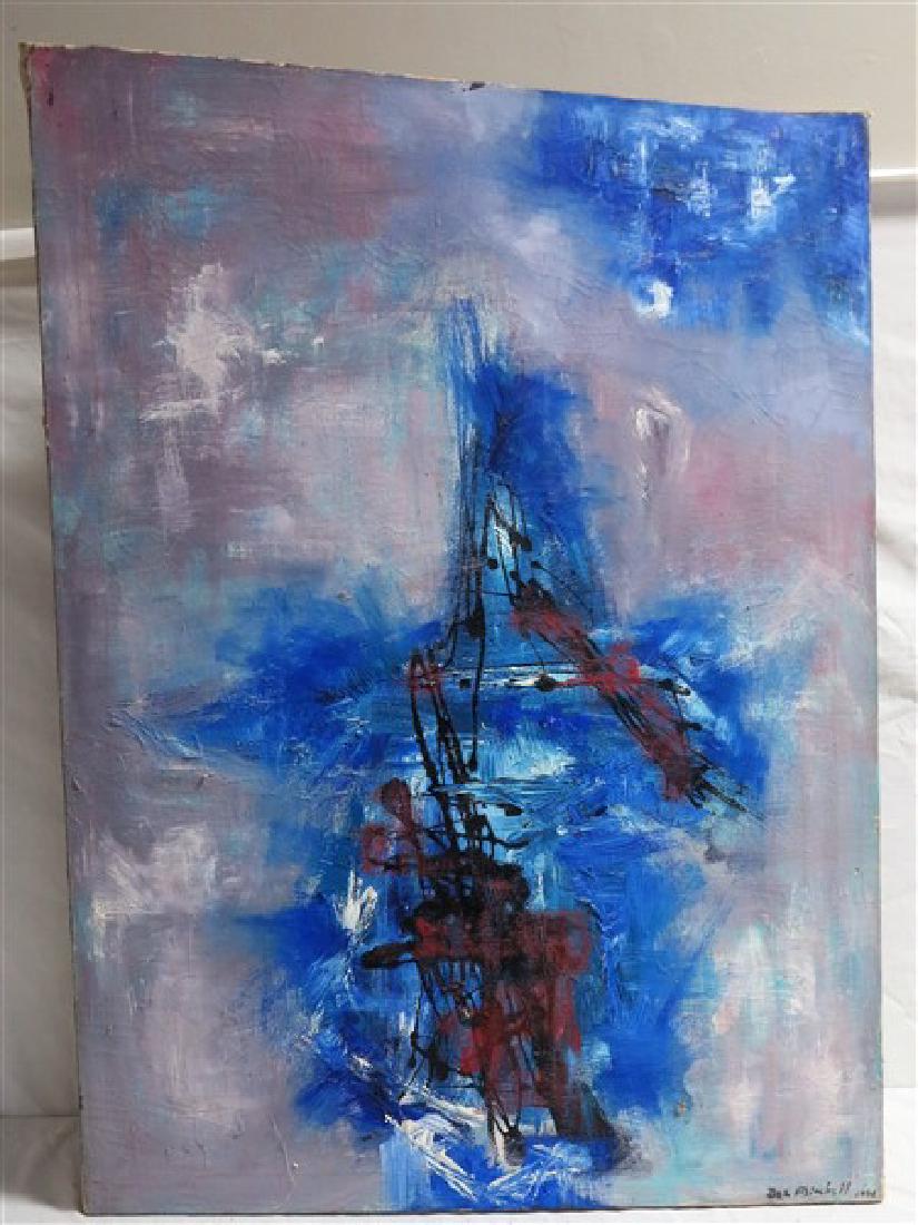 o/c abstract signed Des Mitchell 1961 27" X 38": o/c abstract signed Des Mitchell 1961 27" X 38"