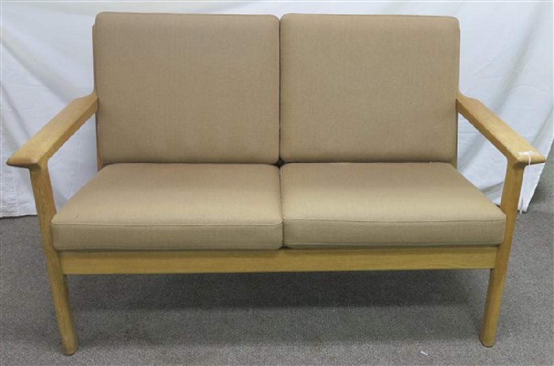 2 piece Hans Wegner sofa and chair: 2 piece Hans Wegner sofa and chair
