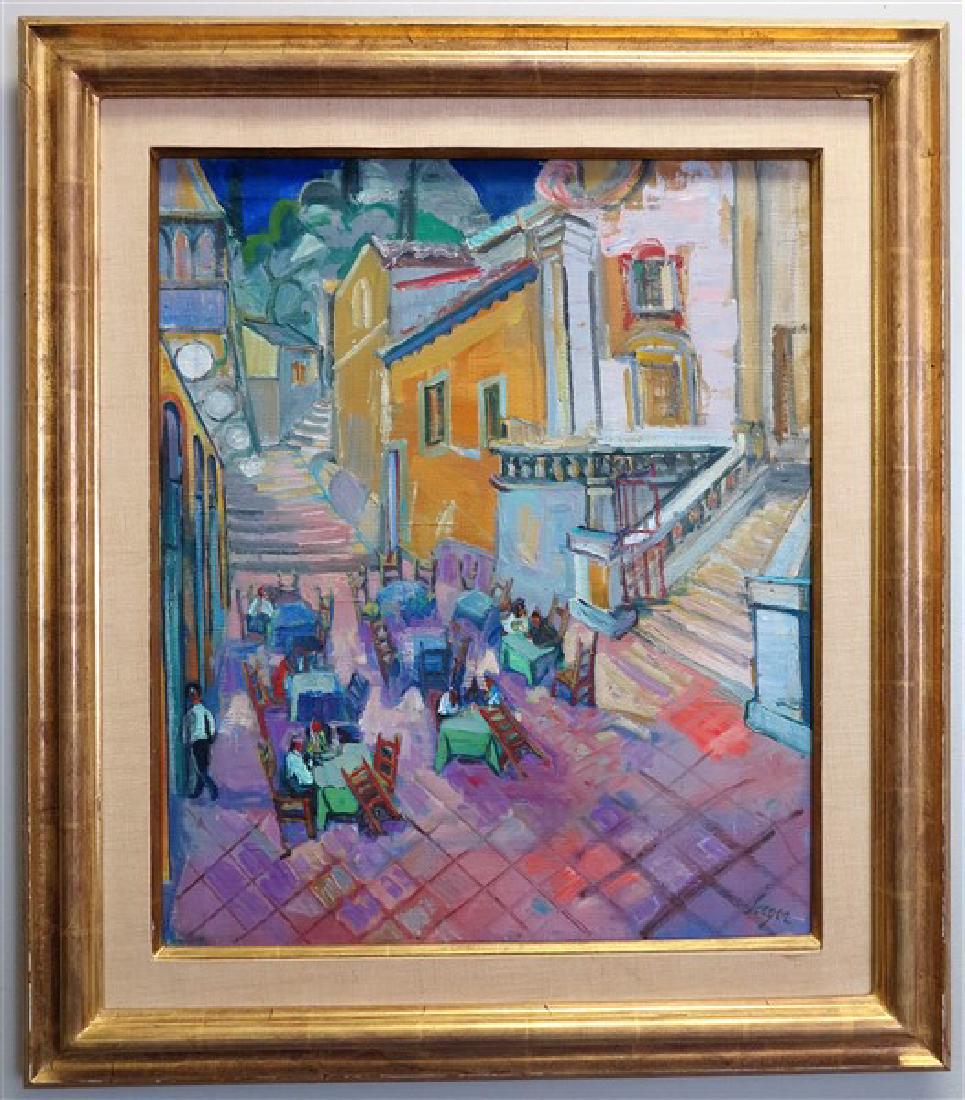 o/c street scene Frederick Serger 1949: o/c street scene Frederick Serger 1949