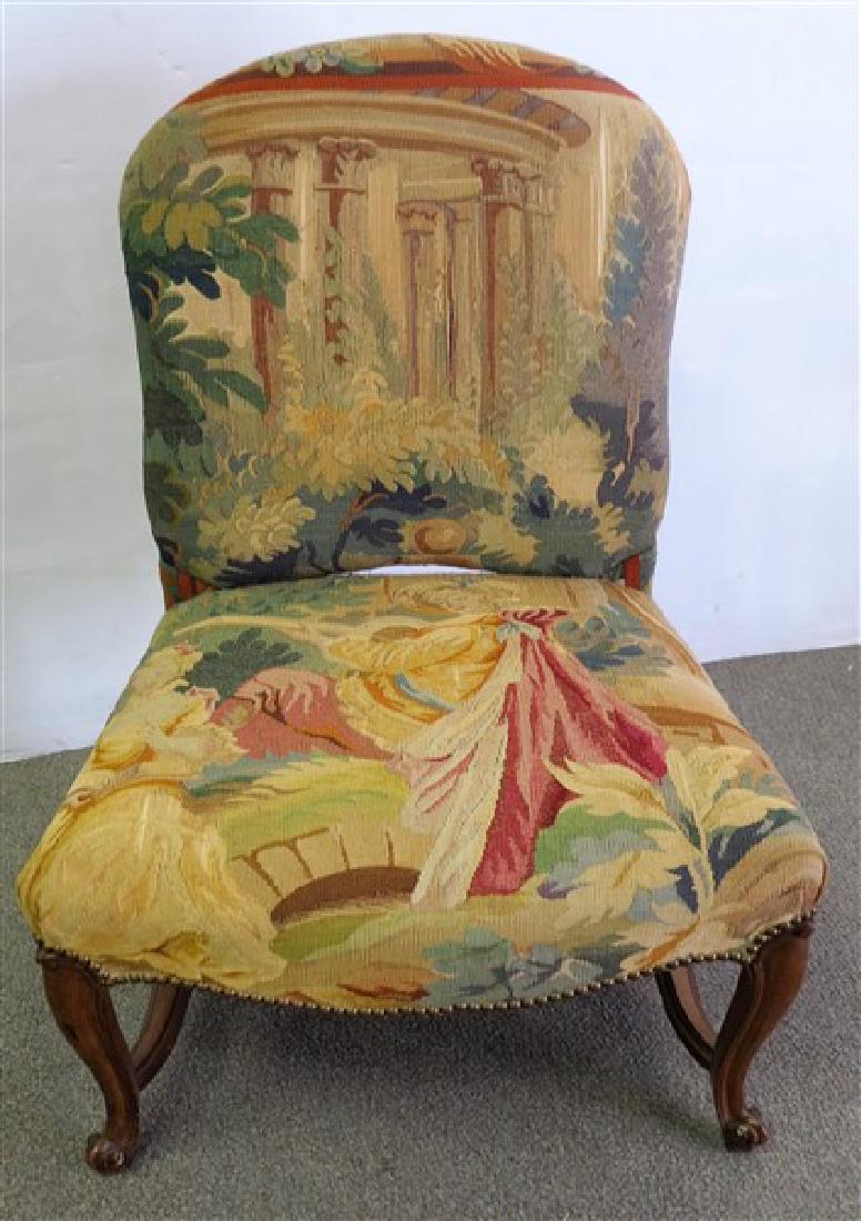 lovely needlepoint slipper chair: lovely needlepoint slipper chair