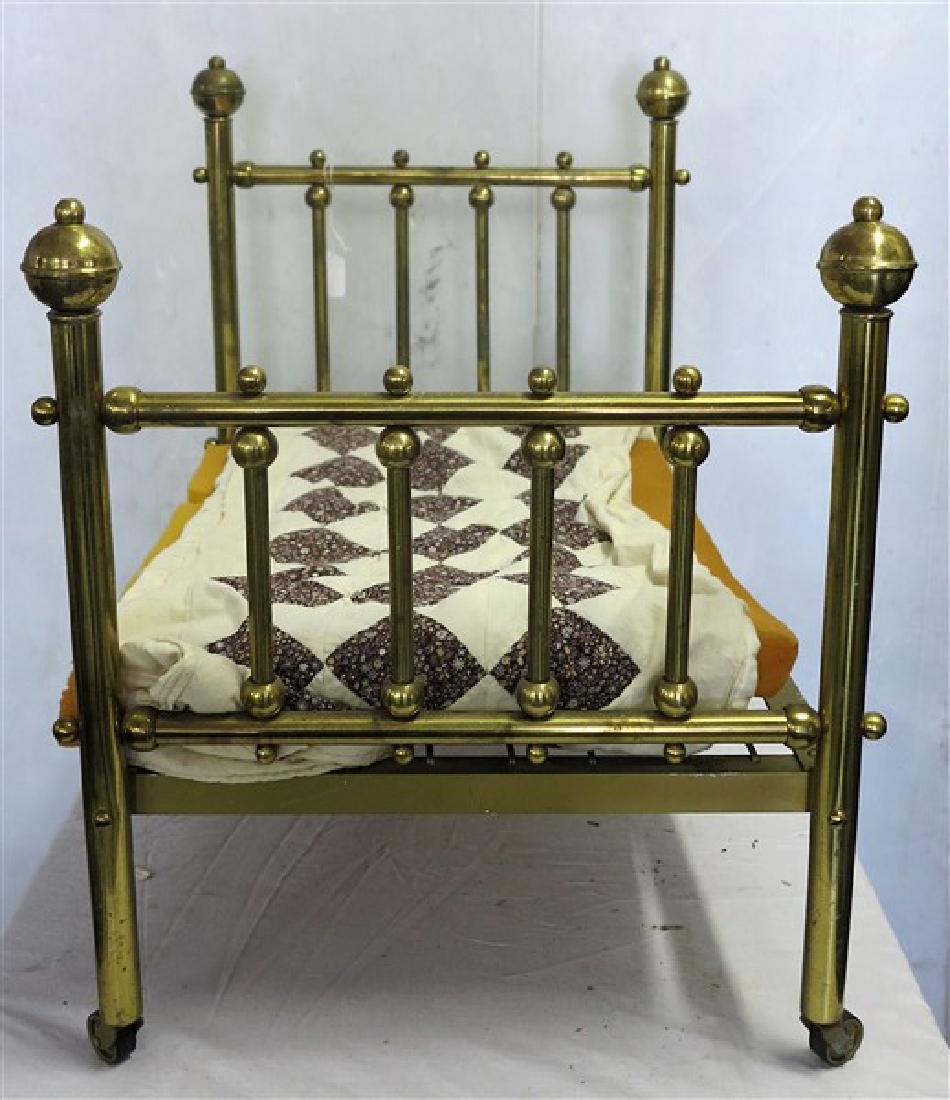 Doll size brass bed: Doll size brass bed