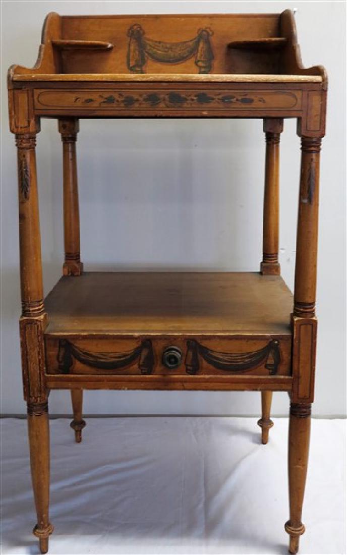 Paint decorated 1 drawer American stand (1 of 1)