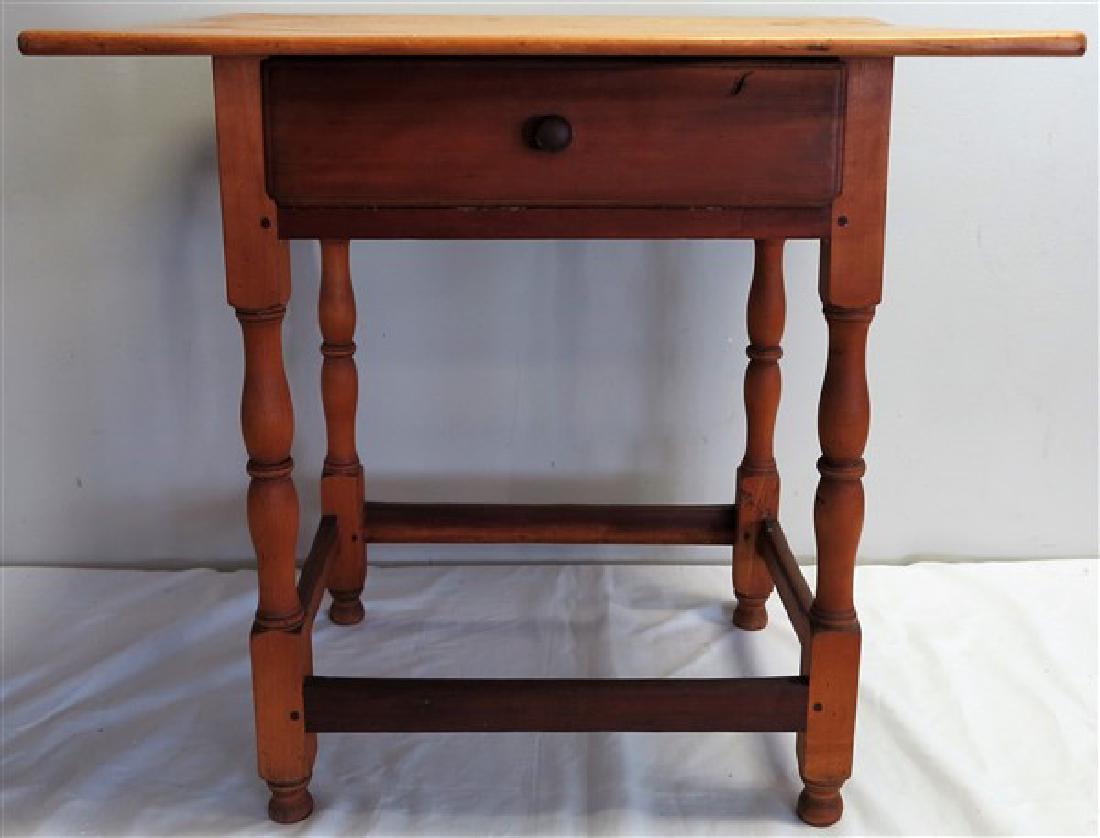 19th cent one drawer tavern table (1 of 1)