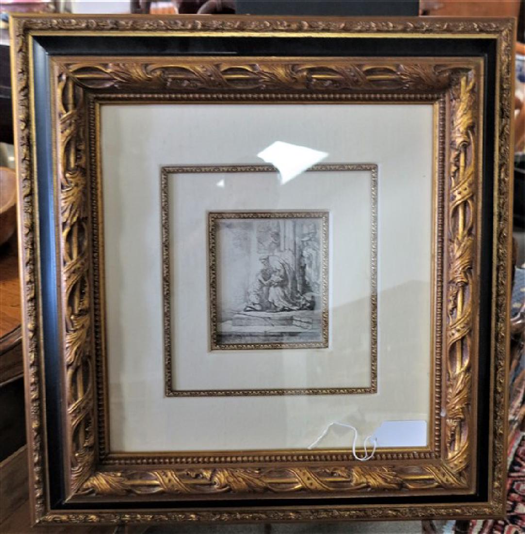 18th century Rembrandt etching (1 of 2)