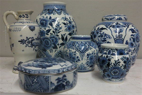 6 pc Delft and Tiffany Porcelain lot (1 of 3)