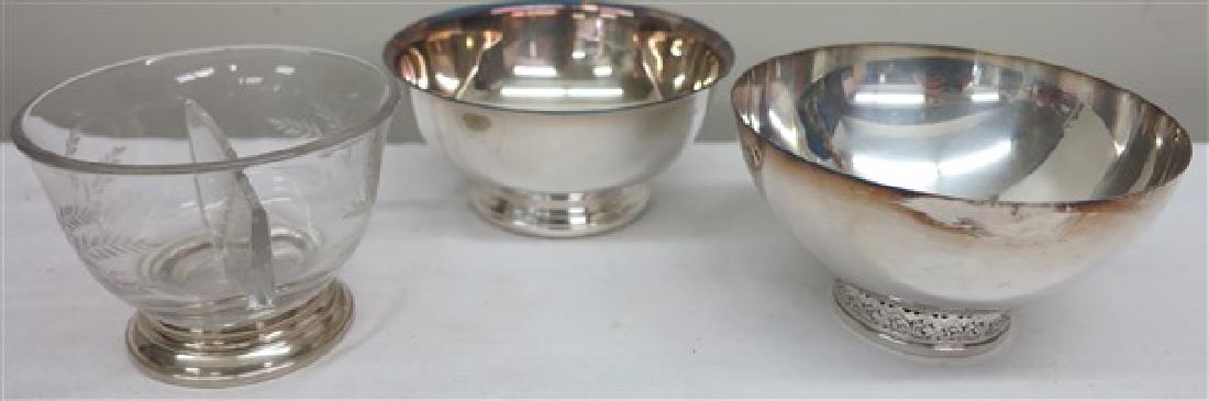 2 Gorham SP Bowls & Glass & sterling bowl (1 of 1)