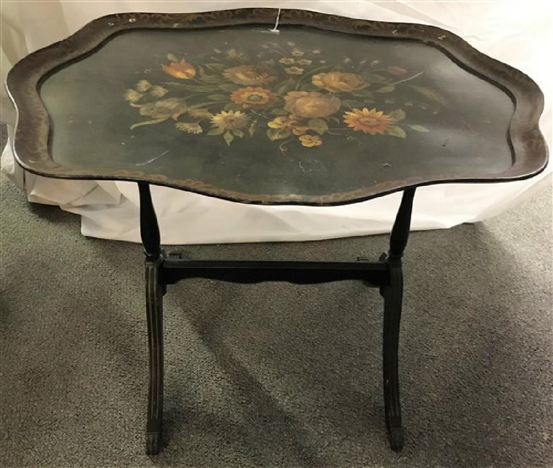 Paint decorated tray table (1 of 1)