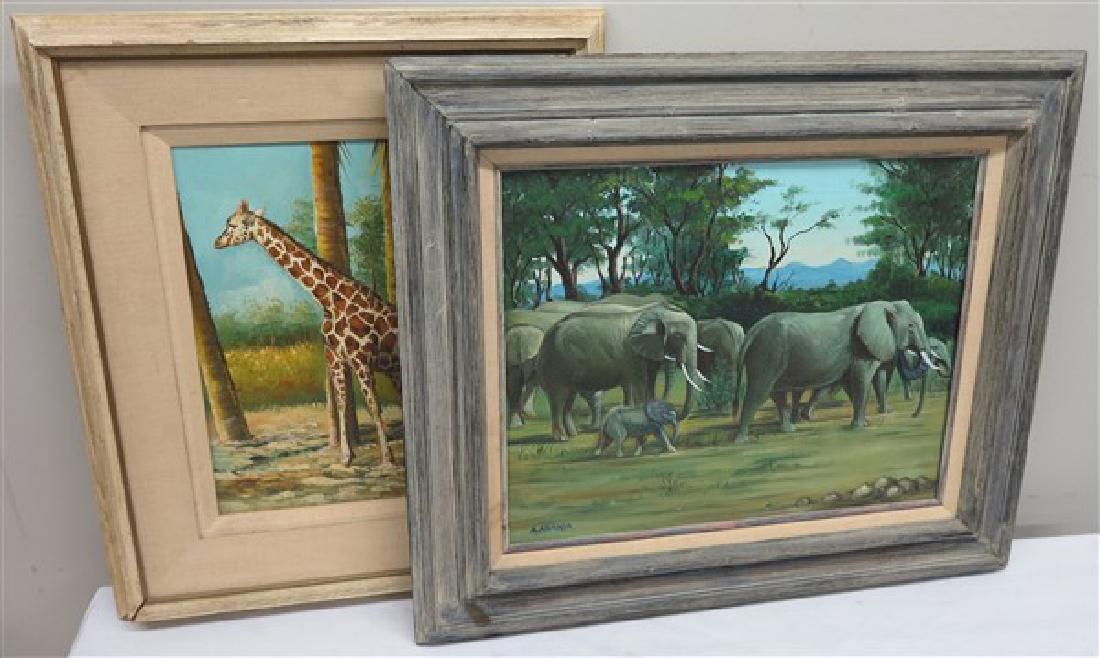 2 African Painting signed A. Anania (1 of 1)