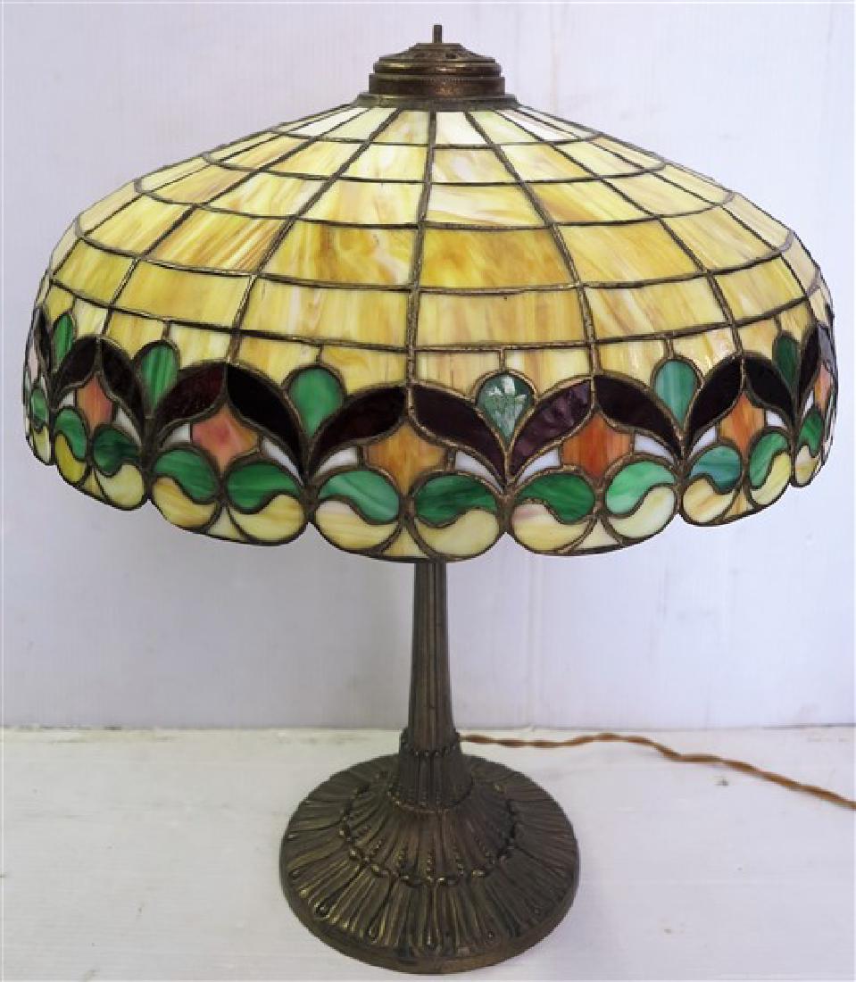 Leaded glass parlor lamp (1 of 1)