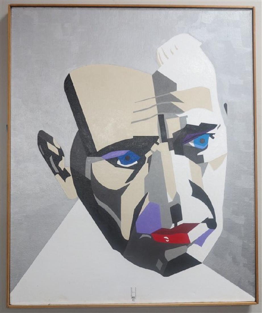 Acrylic on Linen 28 X 34 "Bogie" Earl Hubbard: Acrylic on Linen 28 X 34 "Bogie" Earl Hubbard
