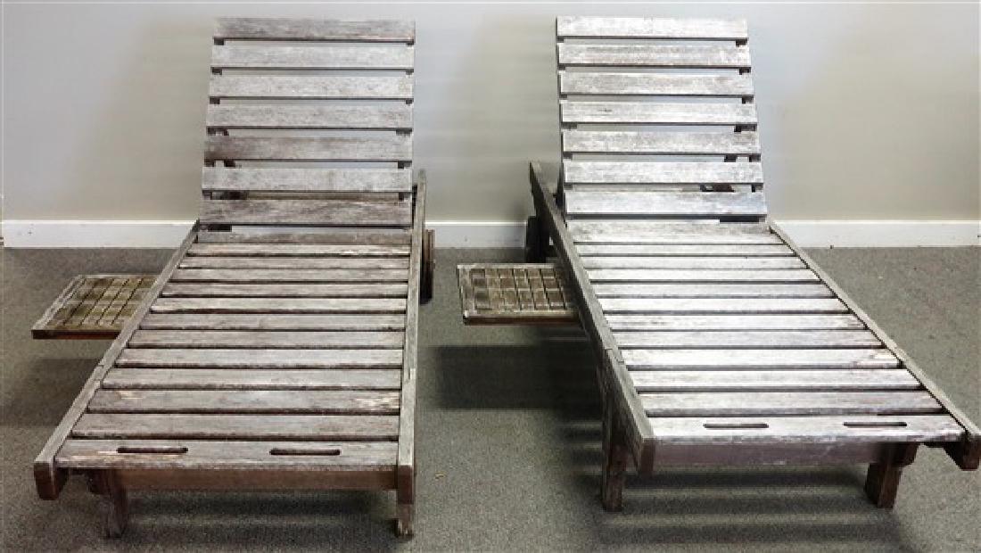 2 teak chaise lounges (1 of 1)