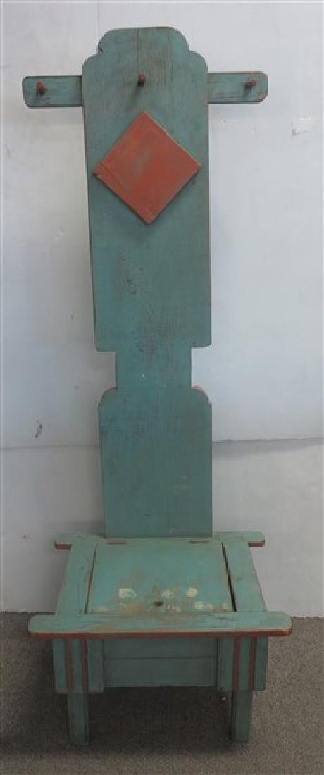 Paint decorated hall tree (1 of 1)