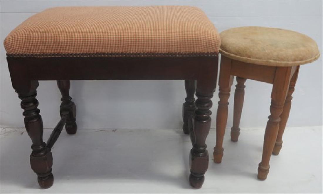Bench and stool: Bench and stool