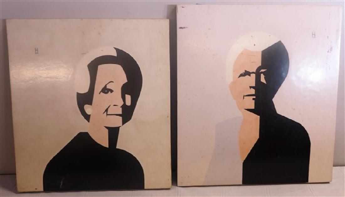 Earl Hubbard 2 paintings by Earl Hubbard: Earl Hubbard 2 paintings by Earl Hubbard Mother and Miss M