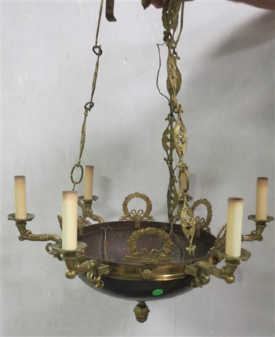 French Empire 6 light fixture 32 across X 36 drop (1 of 2)