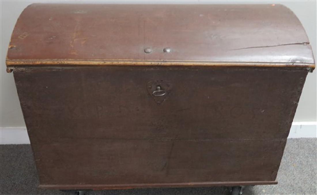 35" box in red wash: 35" box in red wash