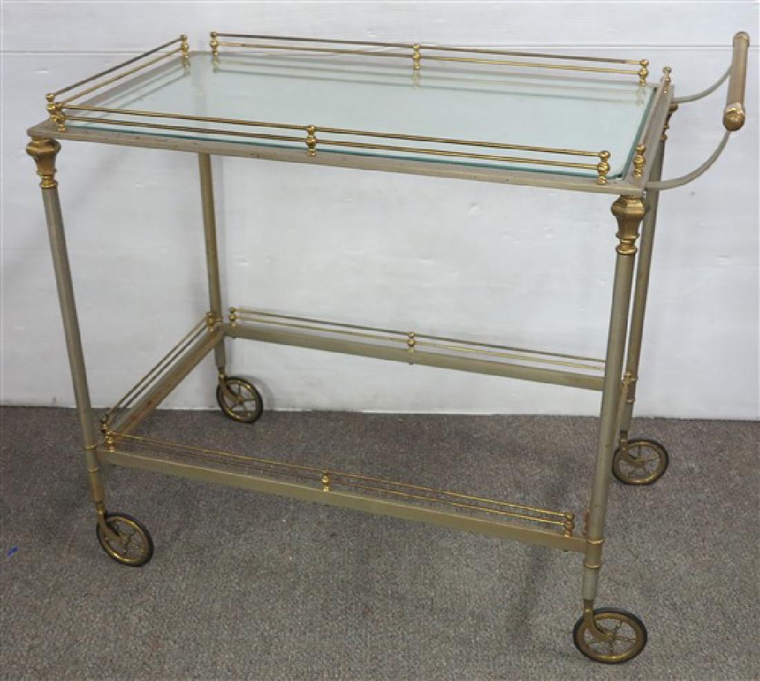 Brass and chrome 2 tier serving cart (1 of 1)