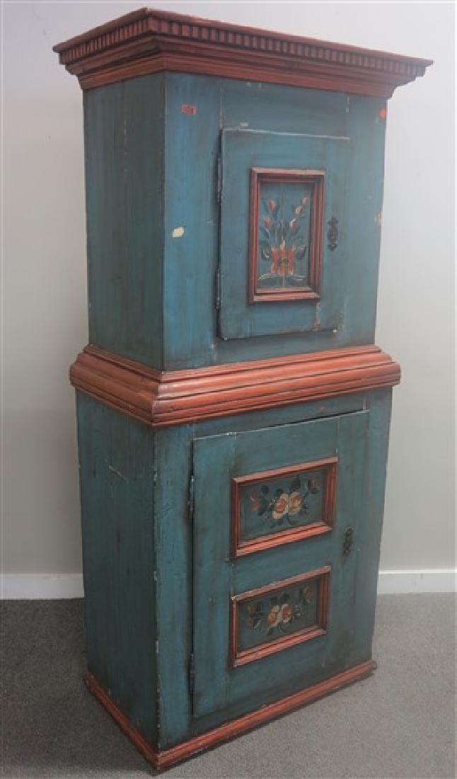 Paint decorated 2 door cabinet (1 of 1)