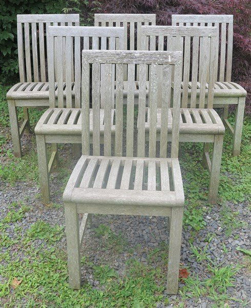 Set of 6 Smith Hawkin Teak Side Chairs (1 of 2)