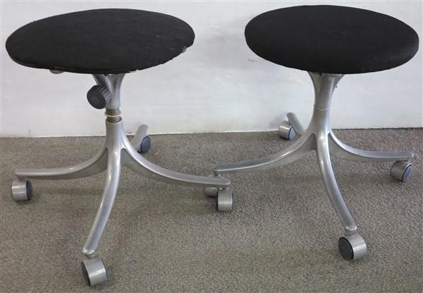 Pair of Knoll rolling stools (1 of 1)