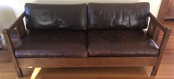 Stickley leather 2024 sofa price