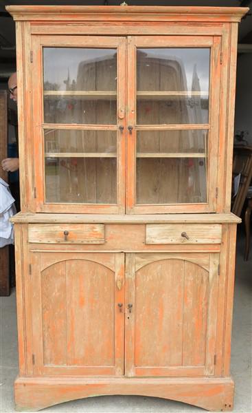 2 part cupboard in salmon paint (1 of 1)