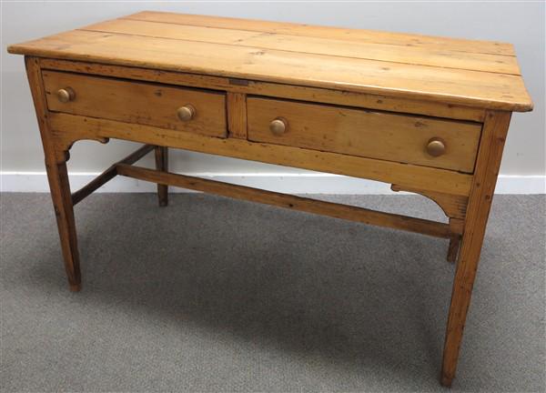 Pine 2 drawer drawing table top 26" X 49" hgt 30": Pine 2 drawer drawing table top 26" X 49" hgt 30"