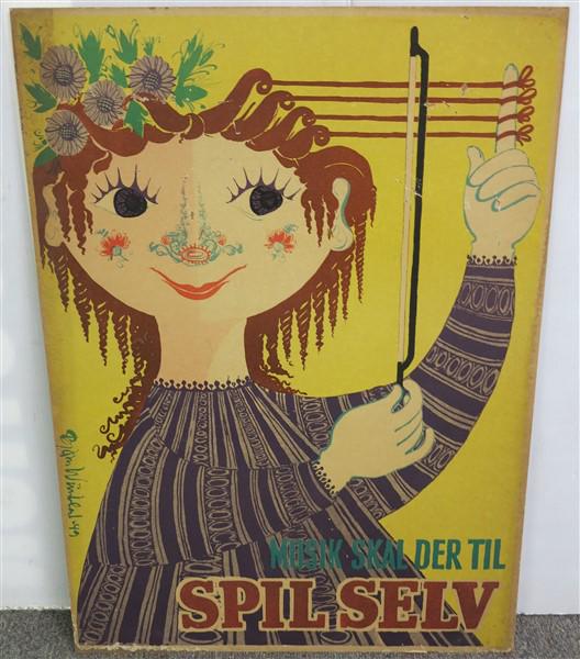 Bjorn Wiinblad vintage poster '49 24 X 33 1/2: Bjorn Wiinblad vintage poster '49 24 X 33 1/2