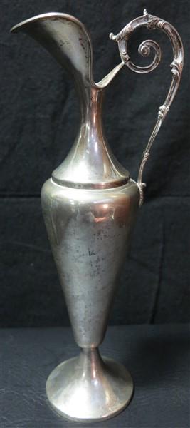 800 silver 12" ewer 11 troy oz: 800 silver 12" ewer 11 troy oz
